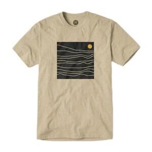 WOHVEN Beige Graphic T-Shirt Cotton Blend Short Sleeve June 2019 Men's XXL